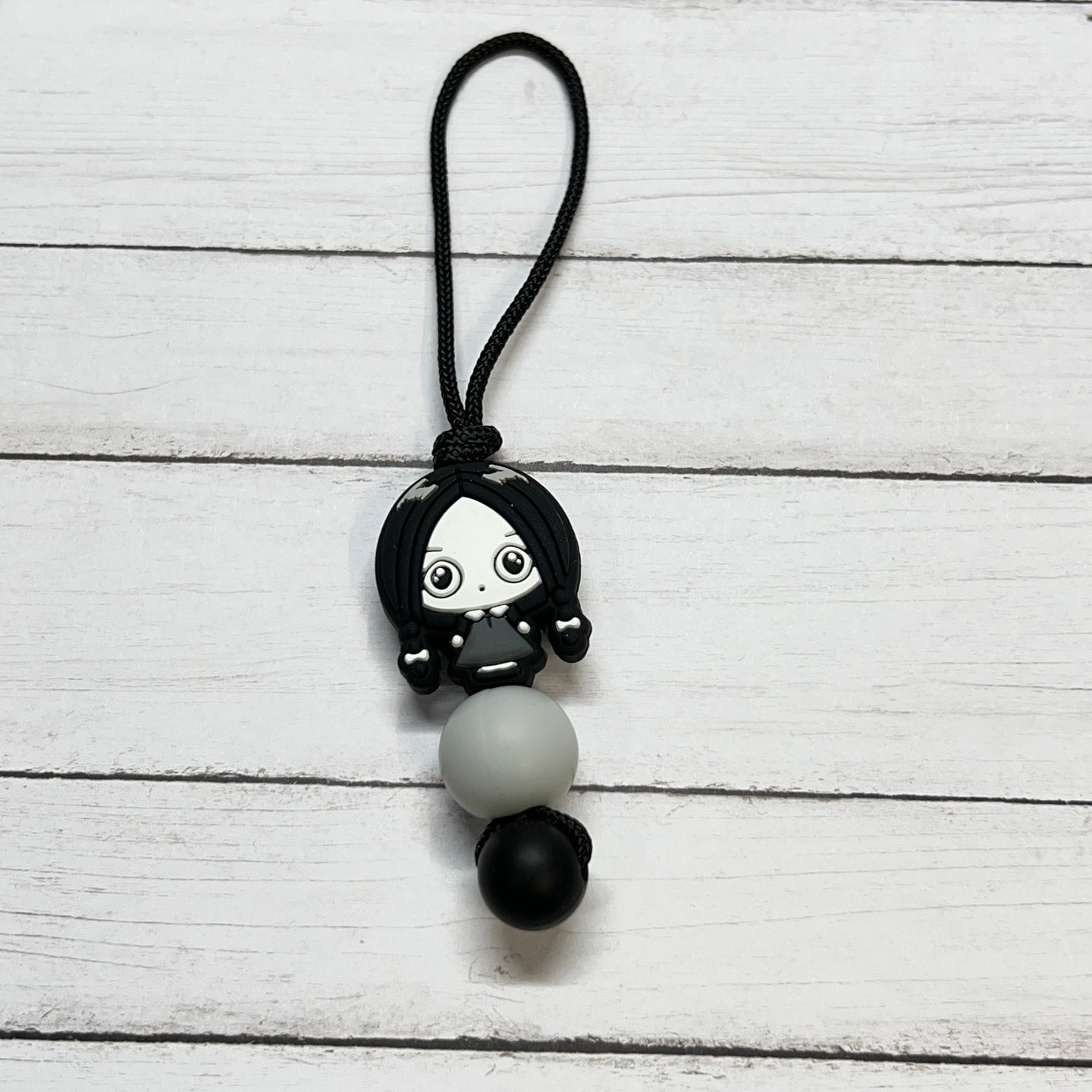 Goth Girl Zipper Charm